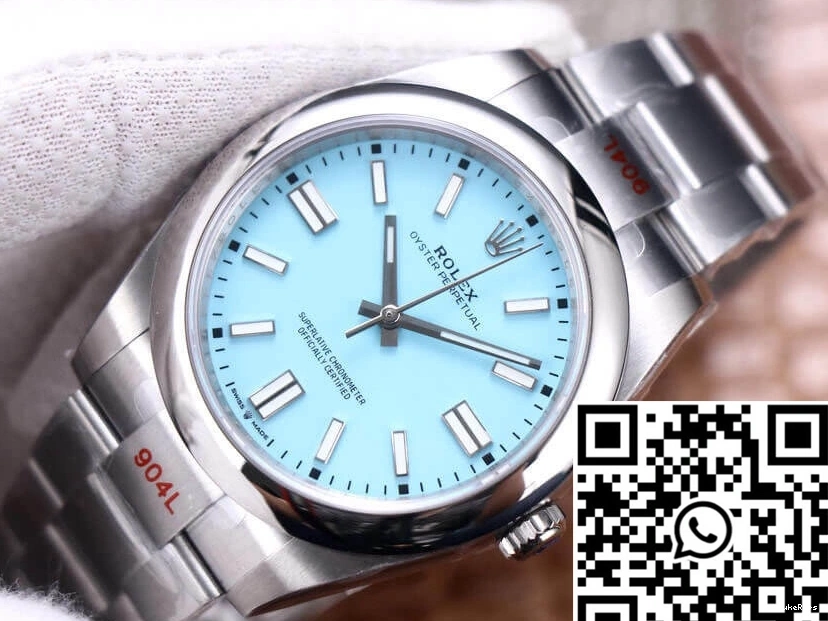 Blue 41MM M124300-0006 EW Dial Factory Turquoise Oyster Perpetual Rolex 1216